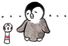 Tired penguin in everyday sticker #12341412