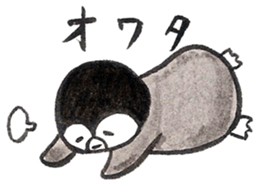 Tired penguin in everyday sticker #12341420