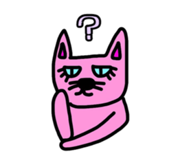 Cat of a blue eye. sticker #12341506