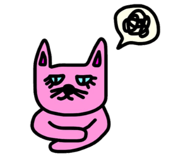 Cat of a blue eye. sticker #12341517