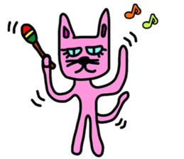 Cat of a blue eye. sticker #12341521