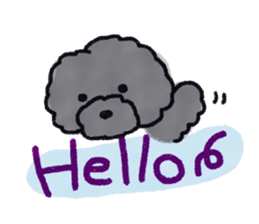 Hugh the black Dandelion dog II ENG.ver. sticker #12343870