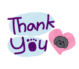 Hugh the black Dandelion dog II ENG.ver. sticker #12343871