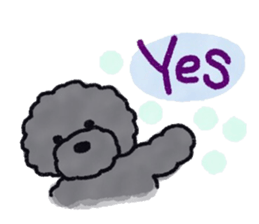 Hugh the black Dandelion dog II ENG.ver. sticker #12343874