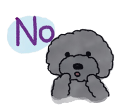 Hugh the black Dandelion dog II ENG.ver. sticker #12343875