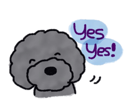 Hugh the black Dandelion dog II ENG.ver. sticker #12343876