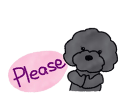 Hugh the black Dandelion dog II ENG.ver. sticker #12343877