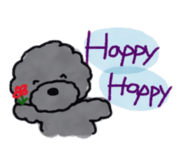 Hugh the black Dandelion dog II ENG.ver. sticker #12343879