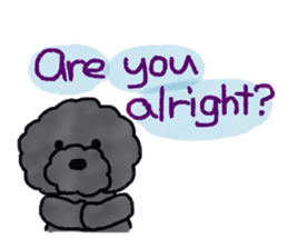 Hugh the black Dandelion dog II ENG.ver. sticker #12343882