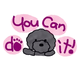 Hugh the black Dandelion dog II ENG.ver. sticker #12343904