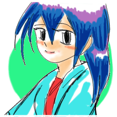 Girl of unrefined hair