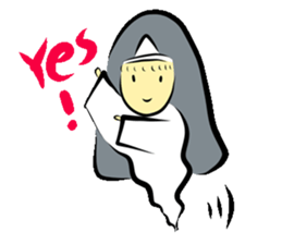 Cute ghost to Hello ~ sticker #12344396