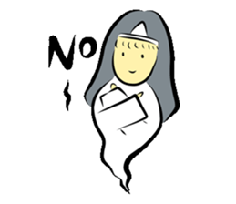 Cute ghost to Hello ~ sticker #12344397