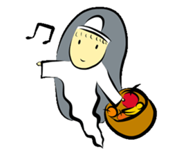 Cute ghost to Hello ~ sticker #12344409