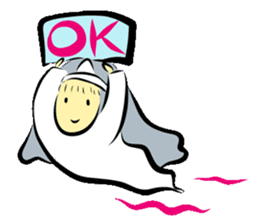 Cute ghost to Hello ~ sticker #12344411