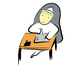 Cute ghost to Hello ~ sticker #12344420