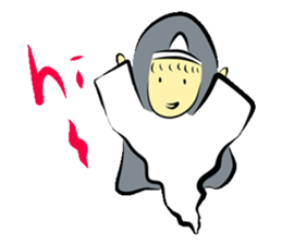 Cute ghost to Hello ~ sticker #12344422