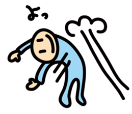 Man wearing of the blue body tights sticker #12344782