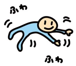 Man wearing of the blue body tights sticker #12344785