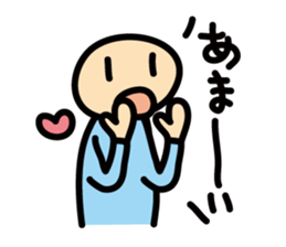 Man wearing of the blue body tights sticker #12344790