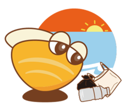 Lovely clam and his good friends! sticker #12346366