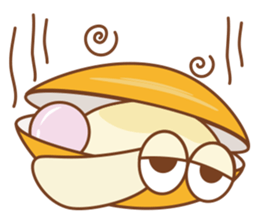 Lovely clam and his good friends! sticker #12346386