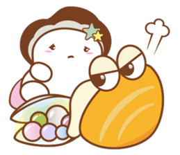 Lovely clam and his good friends! sticker #12346391
