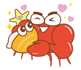 Lovely clam and his good friends! sticker #12346398