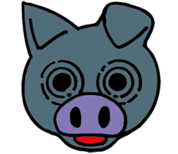 Okinawa pig AGU sticker #12346543