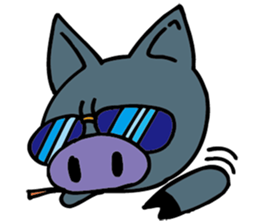 Okinawa pig AGU sticker #12346549