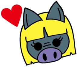 Okinawa pig AGU sticker #12346554