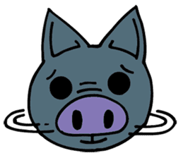Okinawa pig AGU sticker #12346561