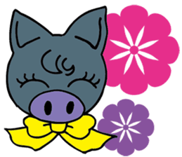 Okinawa pig AGU sticker #12346564
