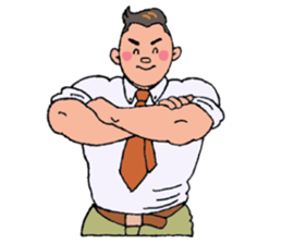 An office worker who works hard sticker #12347008