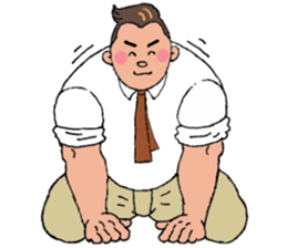 An office worker who works hard sticker #12347011