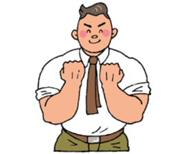 An office worker who works hard sticker #12347018