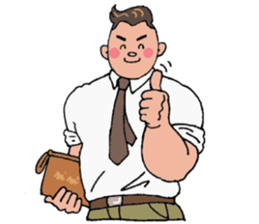 An office worker who works hard sticker #12347021