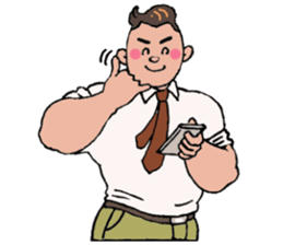 An office worker who works hard sticker #12347024