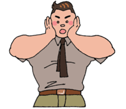 An office worker who works hard sticker #12347025