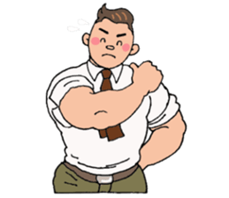 An office worker who works hard sticker #12347026