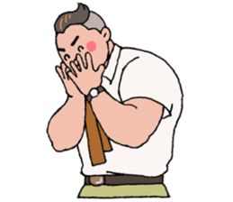 An office worker who works hard sticker #12347038