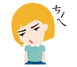 Blond little girl sticker #12347851