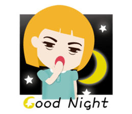 Blond little girl sticker #12347880