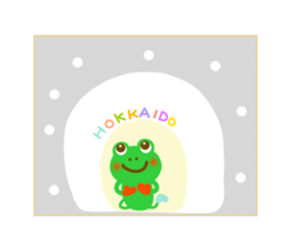 Frog to travel Hokkaido sticker #12349168