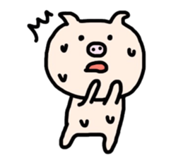 The pig which sweats sticker #12349404