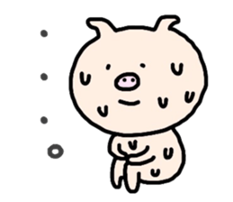 The pig which sweats sticker #12349424