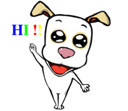 A shy doggie Tutu sticker #12351486