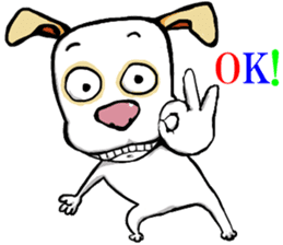 A shy doggie Tutu sticker #12351487