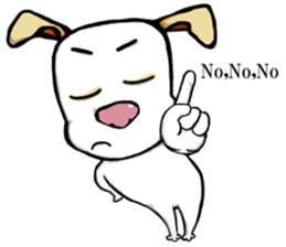 A shy doggie Tutu sticker #12351488