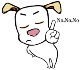 A shy doggie Tutu sticker #12351488